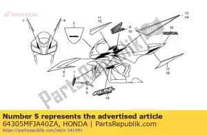 honda 64305MFJA40ZA pasek a, r. ?rodkowa maska ??* typ1 * (typ1) - Dół