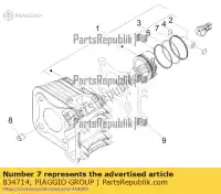 834714, Piaggio Group, Anello raschiaolio aprilia derbi piaggio vespa  4t atlantis boulevard et fly free lbmc25c lbmca2100 lbmca220 lbmcd2100 lbmcd2200 liberty lx lxv primavera rp8c52100 rp8c52300 rp8c54100 rp8ca1100 rp8ca1200 rp8cd1100 rp8m25310, rp8m25300, rp8m25411 s scarabeo sport city sport , Nuovo