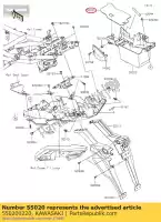 550200220, Kawasaki, guarda, calor er650a6s kawasaki  er-6f er-6n kle klz 650 1000 2006 2007 2008 2009 2010 2011 2012 2013 2014 2015 2016 2017 2018 2019 2020 2021, Novo