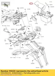 Aquí puede pedir protector, calor er650a6s de Kawasaki , con el número de pieza 550200220: