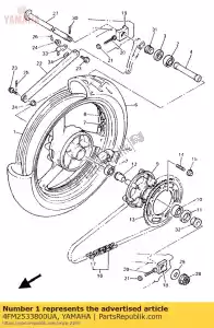 Yamaha 4FM2533800UA roda fundida, traseira - Lado inferior