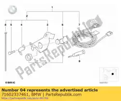 Aqui você pode pedir o braçadeira frontal em BMW , com o número da peça 71602337461: