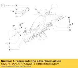 Aquí puede pedir lámpara de cabeza de Piaggio Group , con el número de pieza 582975: