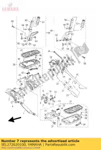 yamaha 5EL272620100 levier - La partie au fond