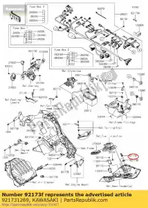 kawasaki 921731269 braçadeira, sela de arame de bloqueio zx100 - Lado inferior