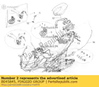 B045845, Piaggio Group, interruptor principal - bloqueio de direção aprilia  caponord zd4vk000, zd4vka, zd4vk001, zd4vka01 zd4vkb000, zd4vkb001, zd4vkb003, zd4vkb00x, zd4vkb009 zd4vku00 1200 2013 2014 2015 2016 2017, Novo