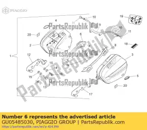 Piaggio Group GU05485030 rh support - Bottom side