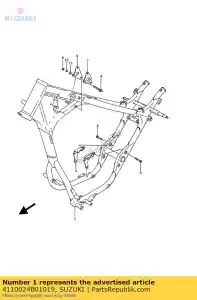 suzuki 4110024B01019 frame set - Bottom side