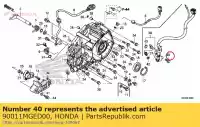 90011MGED00, Honda, bolt, knock, 6mm honda vfr  f nc xa crosstourer x integra d dct xd dtc sd fd s sa nc700d nc700sd nc700xd vfr1200fd vfr1200xd crf1000d nc750xa sxs1000m3l pioneer 1000 3 seat sxs1000m3p sxs1000m5p 5 crf1000a2 crf1000a crf1000d2 sxs1000s2r sxs1000s2x cbr1000sp crf1100a2 crf1, New