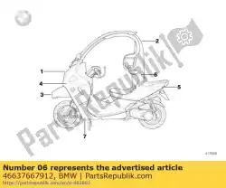 Here you can order the fairing, shoulder bow, right primed from BMW, with part number 46637667912: