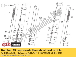 aprilia AP8163398 lh amortecedor - Lado inferior