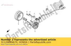 Honda 31120KRN670 estator comp. - Lado inferior
