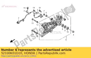 Honda 52100K01D10 swingarm assy., rr. - Lado inferior