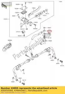 Kawasaki 430950589 frein-tuyau - La partie au fond