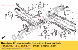 Aqui você pode pedir o colar, pivô tensor em Honda , com o número da peça 14516MCA000: