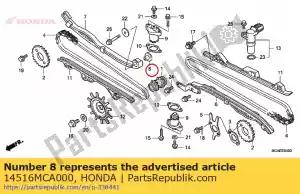 Honda 14516MCA000 colar, pivô tensor - Lado inferior
