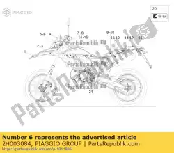 Here you can order the lh numberplate from Piaggio Group, with part number 2H003084: