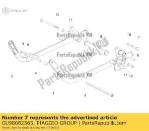 Piaggio Group GU98082565 tornillo m10x65 - Lado inferior