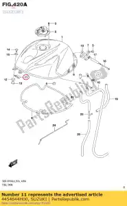 suzuki 4454644H00 borracha, tanque de combustível - Lado inferior