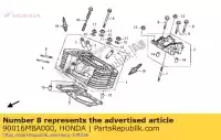 90016MBA000, Honda, bolt, stud, honda vt shadow ca spirit c2  s c2s c aero cs black c2b widow dc vt750c vt750c2 vt750dc vt750ca vt750c2b vt750c2s vt750cs vt750sa vt750s 750 , New