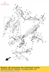 pin, pedaal crank van Yamaha, met onderdeel nummer 4C8278130900, bestel je hier online: