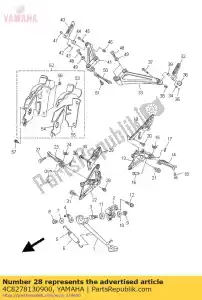 yamaha 4C8278130900 pin, pedaal crank - Onderkant