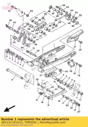 achterarm comp. Van Yamaha, met onderdeel nummer 38V2211010UJ, bestel je hier online: