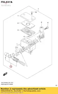 suzuki 5960045870 zuiger & cup set - Onderkant