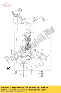 yamaha 1SDF41100000 brandstoftank comp. - Onderkant