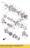 4JH171310000, Yamaha, gear, 3rd pinion (22t) yamaha fzr fzs yzf 600 1994 1995 1996 1997 1998 1999 2000 2001 2002 2003, New