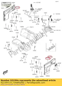 kawasaki 92154Y153 parafuso, flange, 6x14 sc125agf - Lado inferior