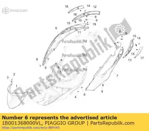 Piaggio Group 1B001368000VL rh side panel - Bottom side