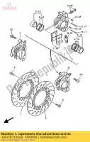 3JK258310000, Yamaha, disco, freno (a destra) yamaha xv 750 1100 1989 1991 1992, Nuovo