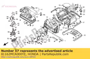 Honda 81162MCA000YE molduras, l. lado del tronco * b - Lado inferior