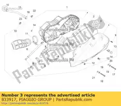 pakking van Piaggio Group, met onderdeel nummer 833917, bestel je hier online: