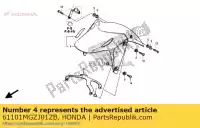 61101MGZJ01ZB, Honda, spatbord, fr * r4c * honda cb  f xa fa cbr ra x r cb500f 500 , Nieuw