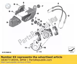 bmw 18307718544 bowden cable for opener for exhaust flap - Bottom side