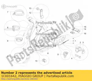 Piaggio Group 1C001642 afstandhouder - Onderkant