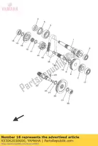 yamaha 933062030600 brg, r-b 6203 42mm 70g ky - Onderkant