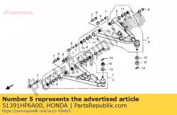 geen beschrijving beschikbaar op dit moment van Honda, met onderdeel nummer 51391HP6A00, bestel je hier online: