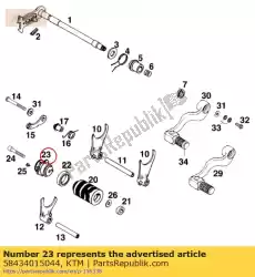 Ici, vous pouvez commander le déplacer le tambour de localisation cpl. 98 auprès de KTM , avec le numéro de pièce 58434015044: