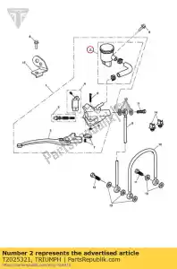 triumph T2025321 m/cyl reservoir montage - Onderkant