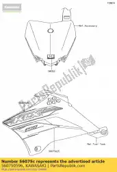 Here you can order the pattern,shroud,rh,lwr from Kawasaki, with part number 560750596: