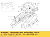 977458, Piaggio Group, owiewka tylna. cyjan moto-guzzi breva ie 750 2003, Nowy