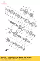 1WS171510000, Yamaha, versnelling, 5e rondsel yamaha  mt xsr 660 690 700 900 2014 2015 2016 2017 2018 2019 2020 2021, Nieuw