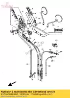 43F263020100, Yamaha, câble d'accélérateur assy yamaha xt 600, Nouveau