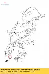 suzuki 9442117H00 cubierta, admisión, r - Lado inferior