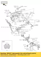 594370015, Kawasaki, stabilizzatore, ala, sinistra, cfrp zx1000 kawasaki h2r 1000 2015 2016, Nuovo