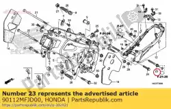Here you can order the bolt, flange, 10x45 from Honda, with part number 90112MFJD00: