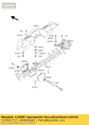 Qui puoi ordinare staffa, lampada frontale cov kvf400-c da Kawasaki , con numero parte 110501717: